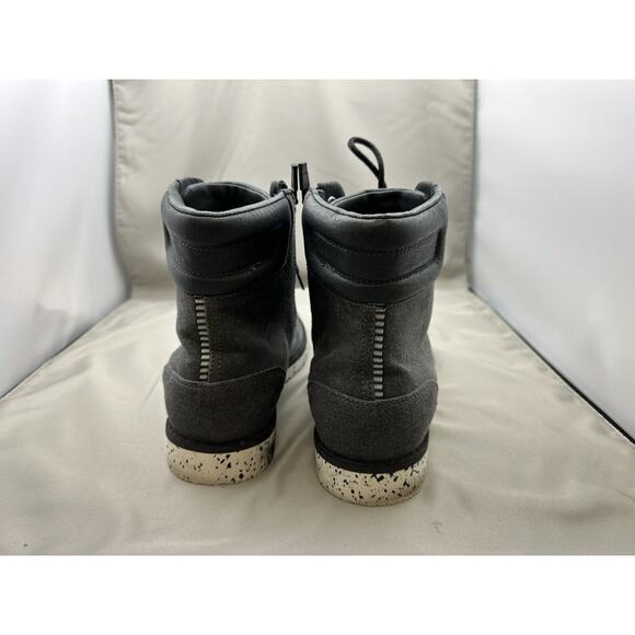 TEVA Men’s Modern Gray Canvas and Leather Lace Up Zip Boots 1010245 Size 8.5
